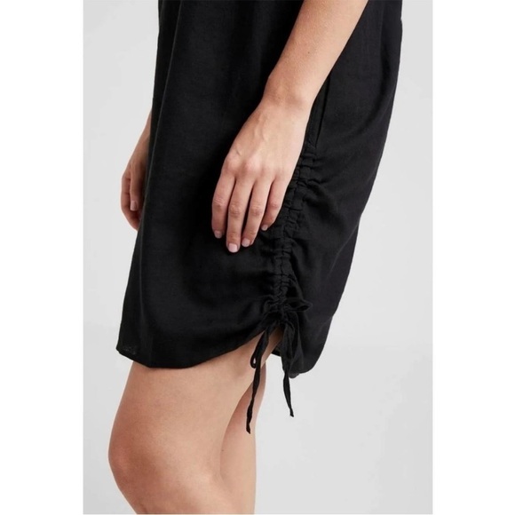 SEAFOLLY Australia Bali Hai Textured Black Gauze Beach Cover Up Dress Large - Picture 4 of 14